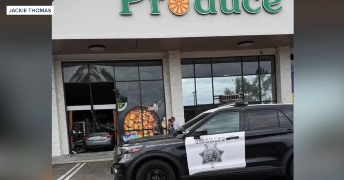 Sedan crashes into Poway store; 3 injured