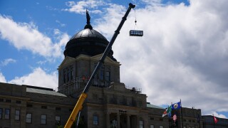 The Montana Capitol roof and dome are undergoing major restoration