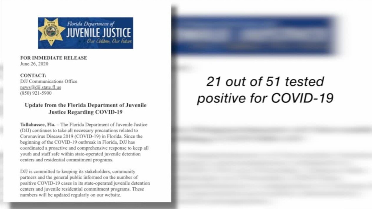The state reports 21 coronavirus cases among the 51 teens and young men at the Palm Beach Youth Academy.