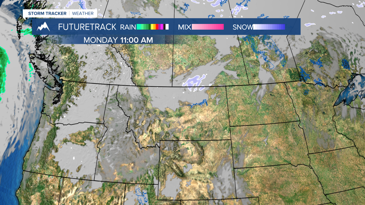 Partly cloudy skies Monday