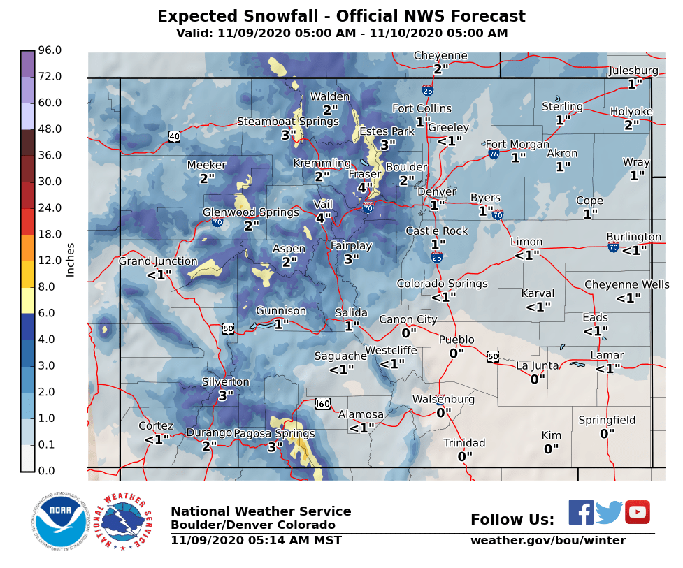 NWS_Expected snowfall Nov 9 2020