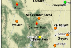 Cameron Peak Fire smoke map_Sept 30 2020