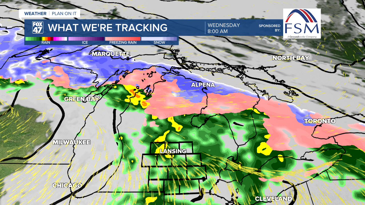 Rain showers being at around midnight tonight and continue through the first half of the day Wednesday