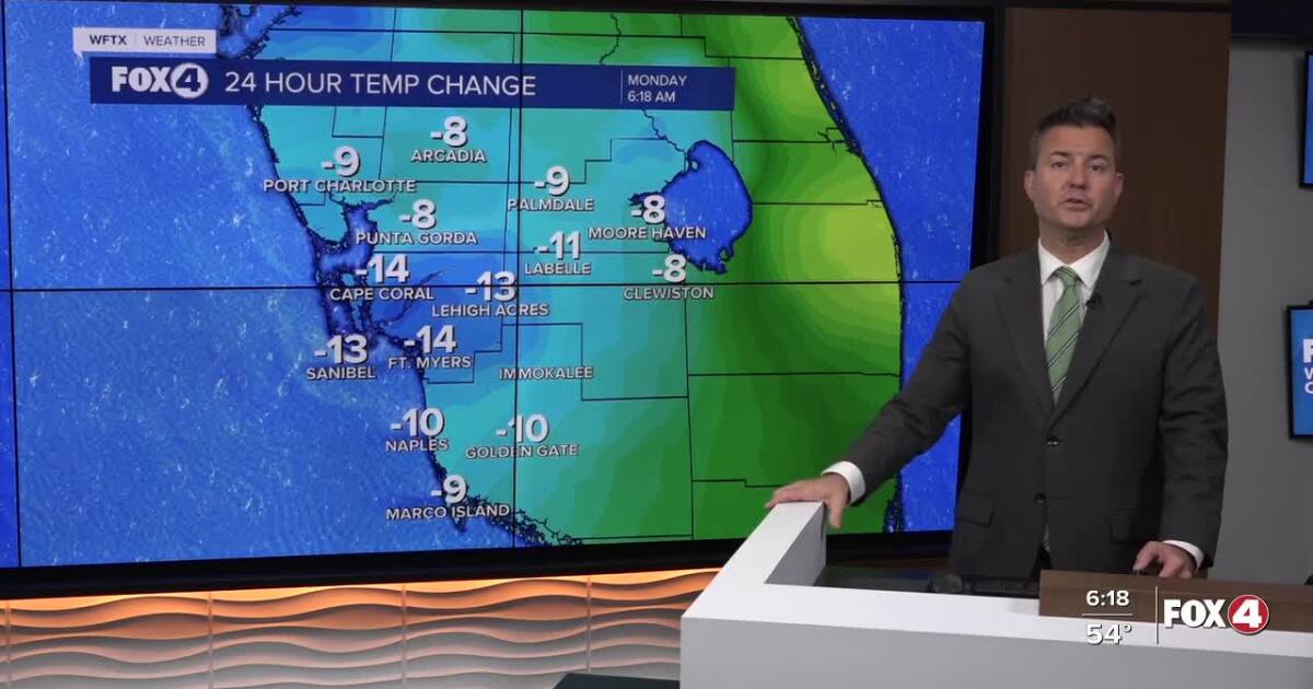FORECAST: A cooler start to the week, a stronger front arrives Thursday