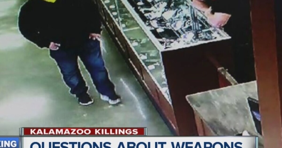 Photos show Kalamazoo murder suspect in gun shop