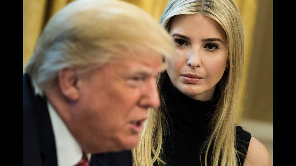 Ivanka Trump with her father