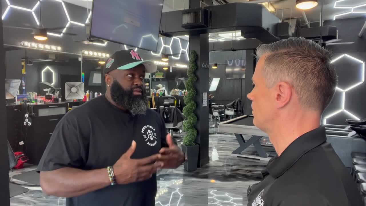 Meteorologist Greg Dee stops by barbershop ahead of 'Teen Takeover' event