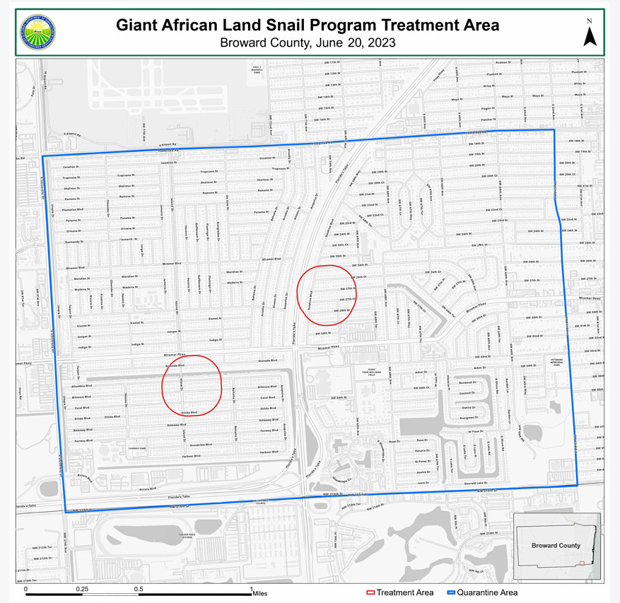 GIANT AFRICAN LAND SNAIL PROGRAM TREATMENT AREA