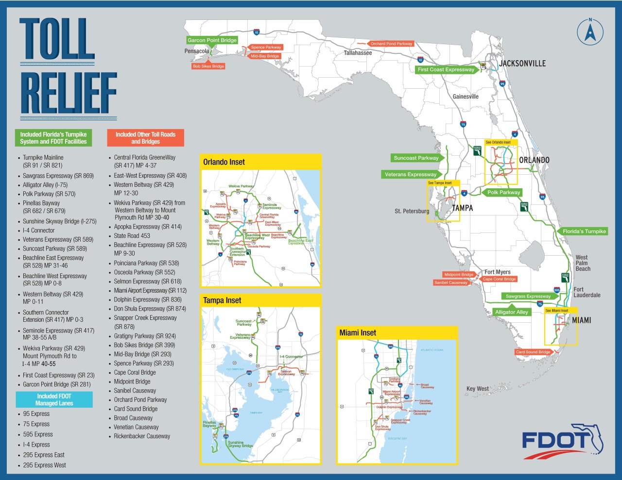 Florida toll relief graphic