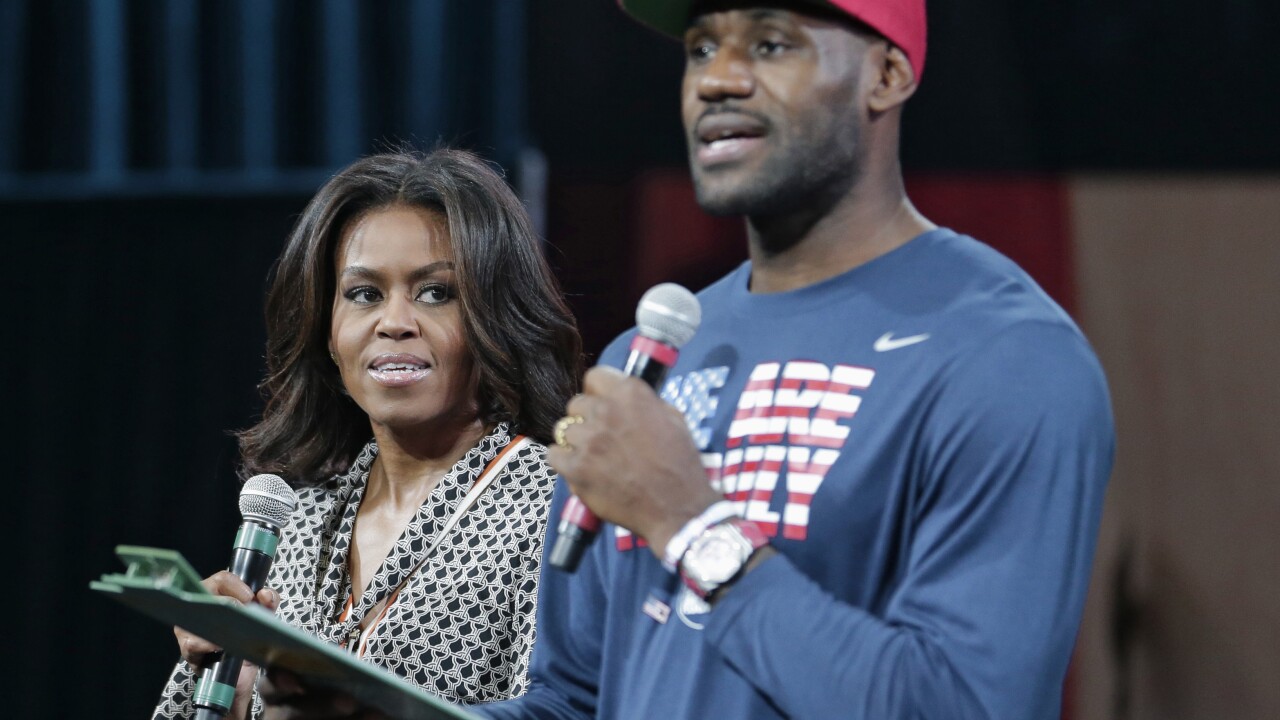 Michelle Obama and LeBron James