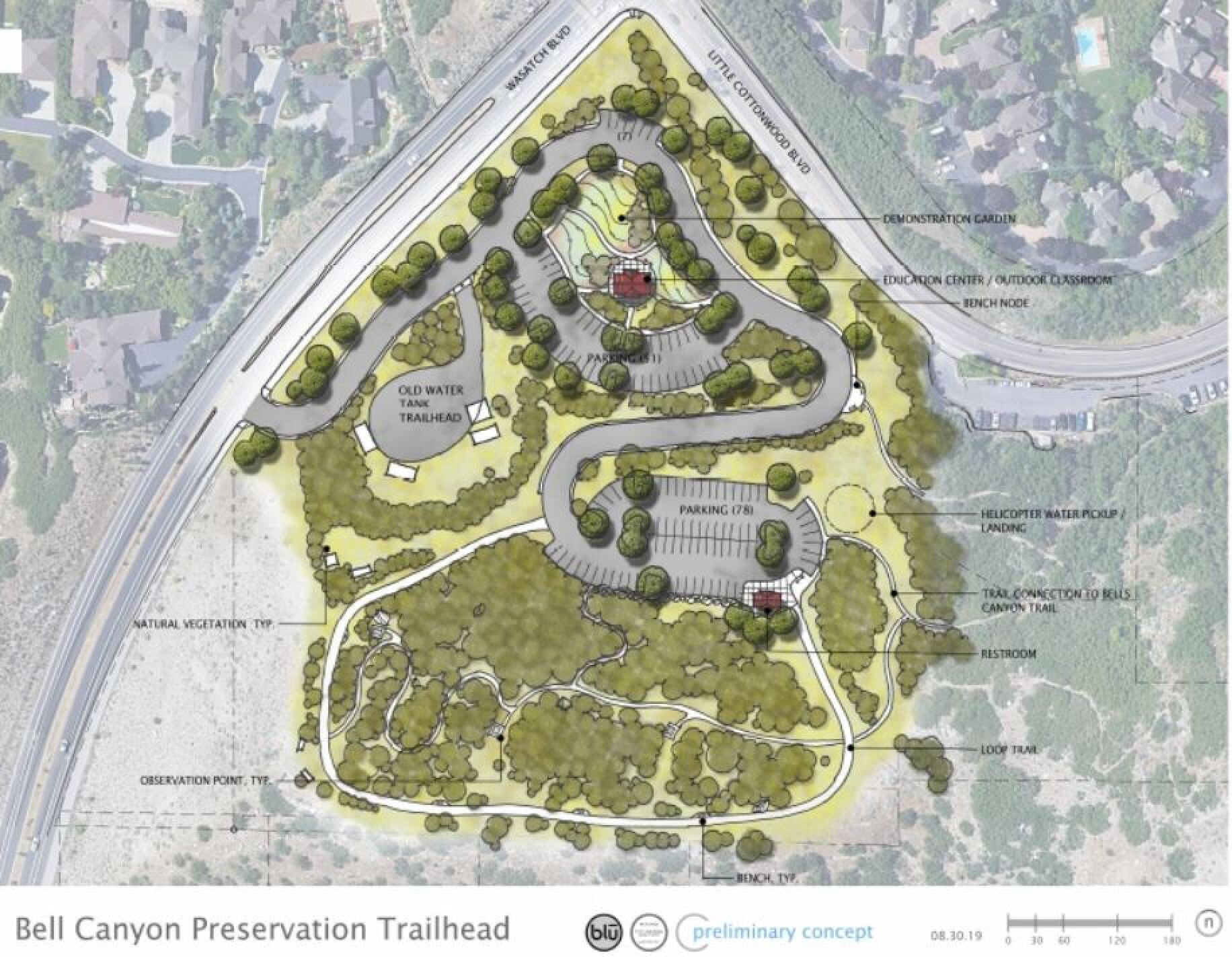 New trailhead for Bell Canyon under construction