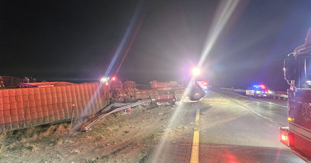 Coverage image for: Crash involving cattle trailer closes I-76 east of Brush for several hours, some animals killed