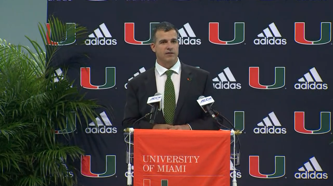 Mario Cristobal introduced as new Miami Hurricanes head coach, Dec. 6, 2021