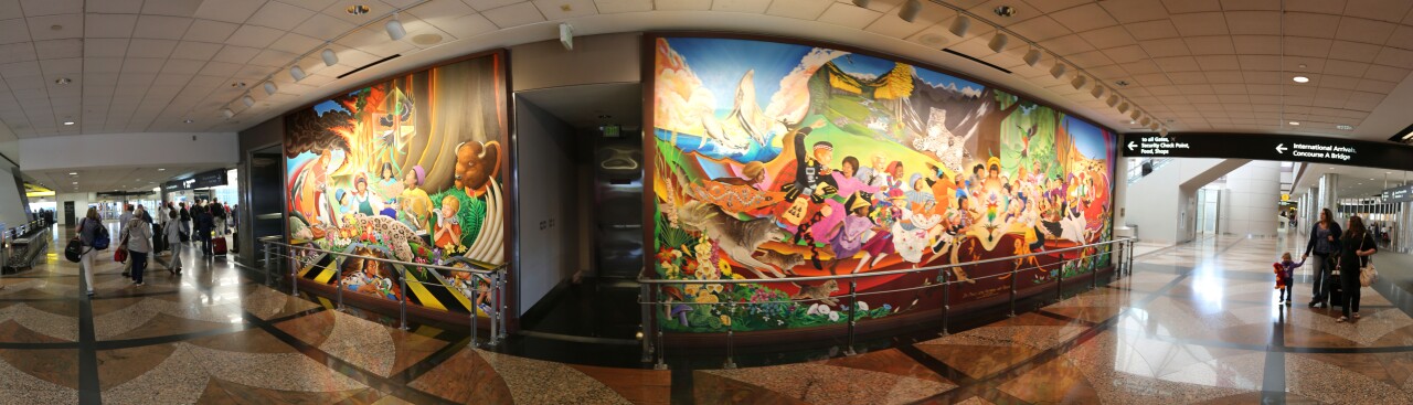 “In Peace and Harmony with Nature" mural at DIA
