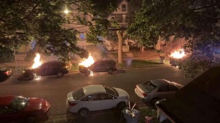 Early morning vehicle fires
