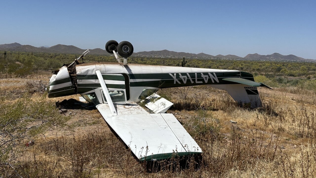 plane down north of the Valley