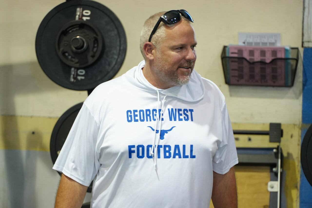 George West football head coach Rod Blount