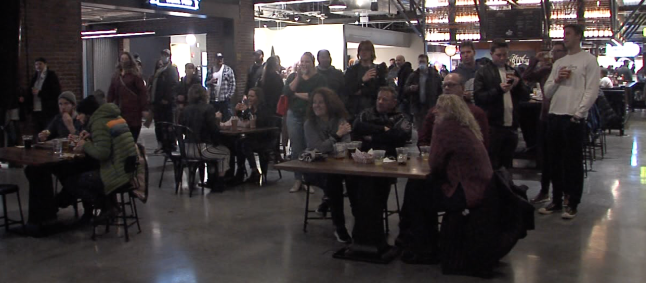 Fans watching NCAA game