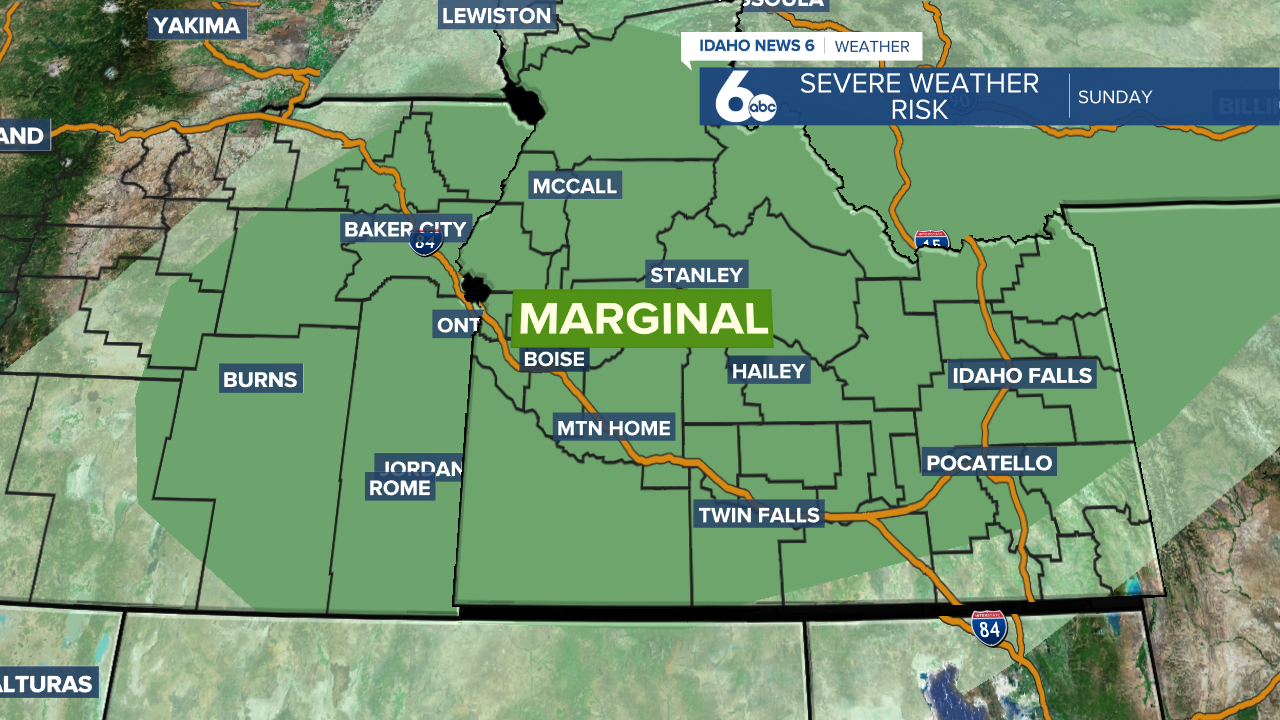 Marginal Severe Weather Risk Sunday, June 12