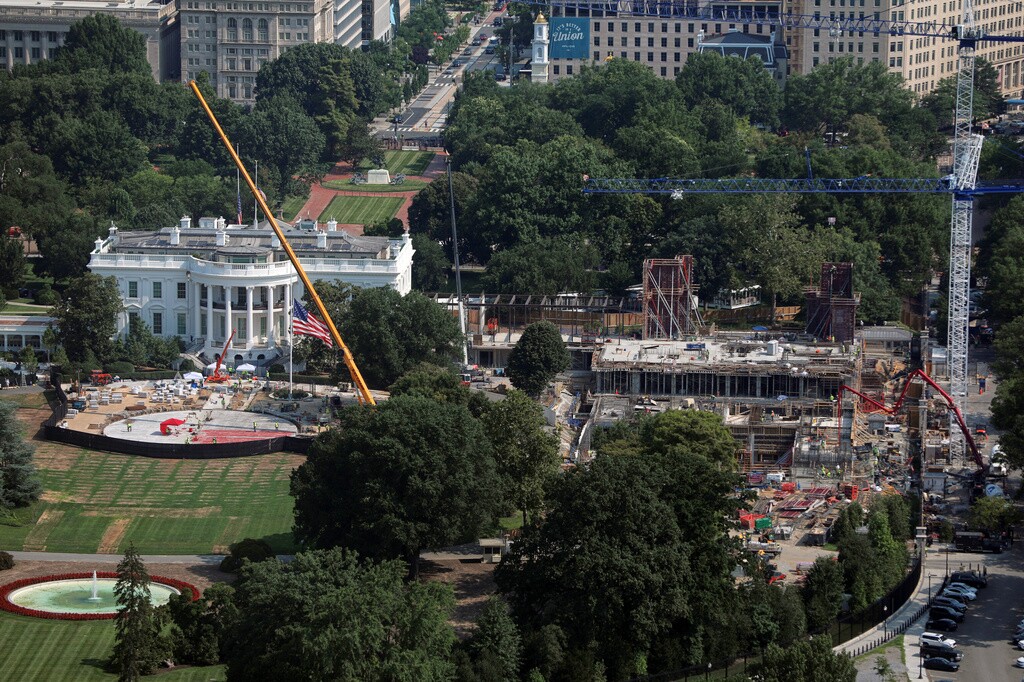 APTOPIX Trump White House Ballroom Helipad