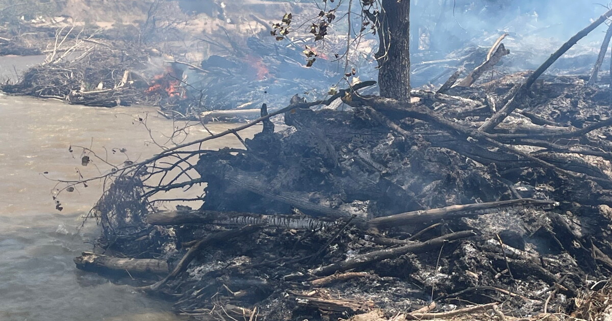 Brush fire burning in Fountain Creek north of Pueblo Tuesday afternoon - Vimarsana News
