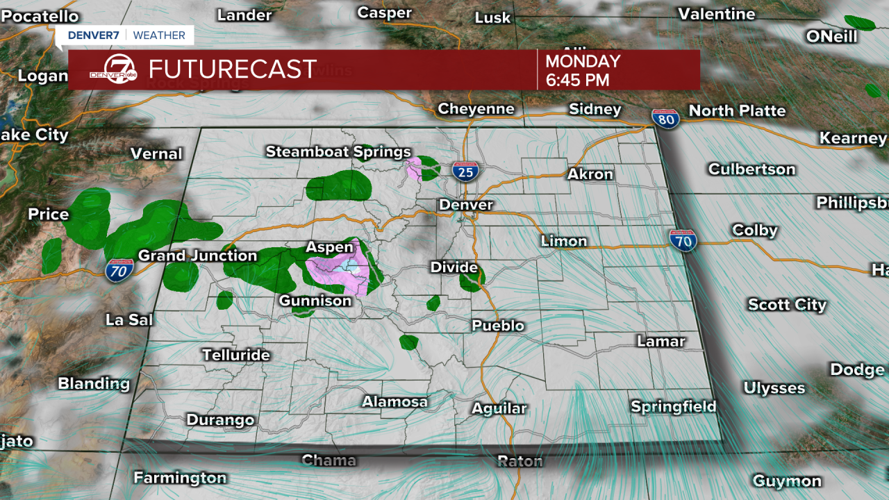 Mountain showers possible