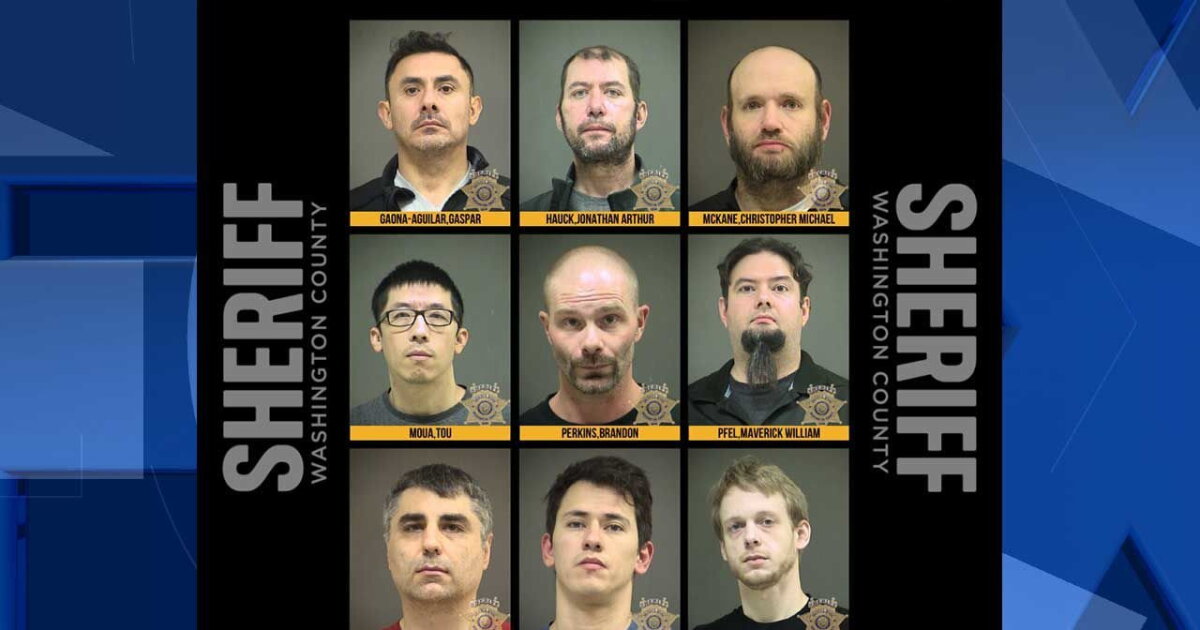 Nine men arrested during undercover child predator sting