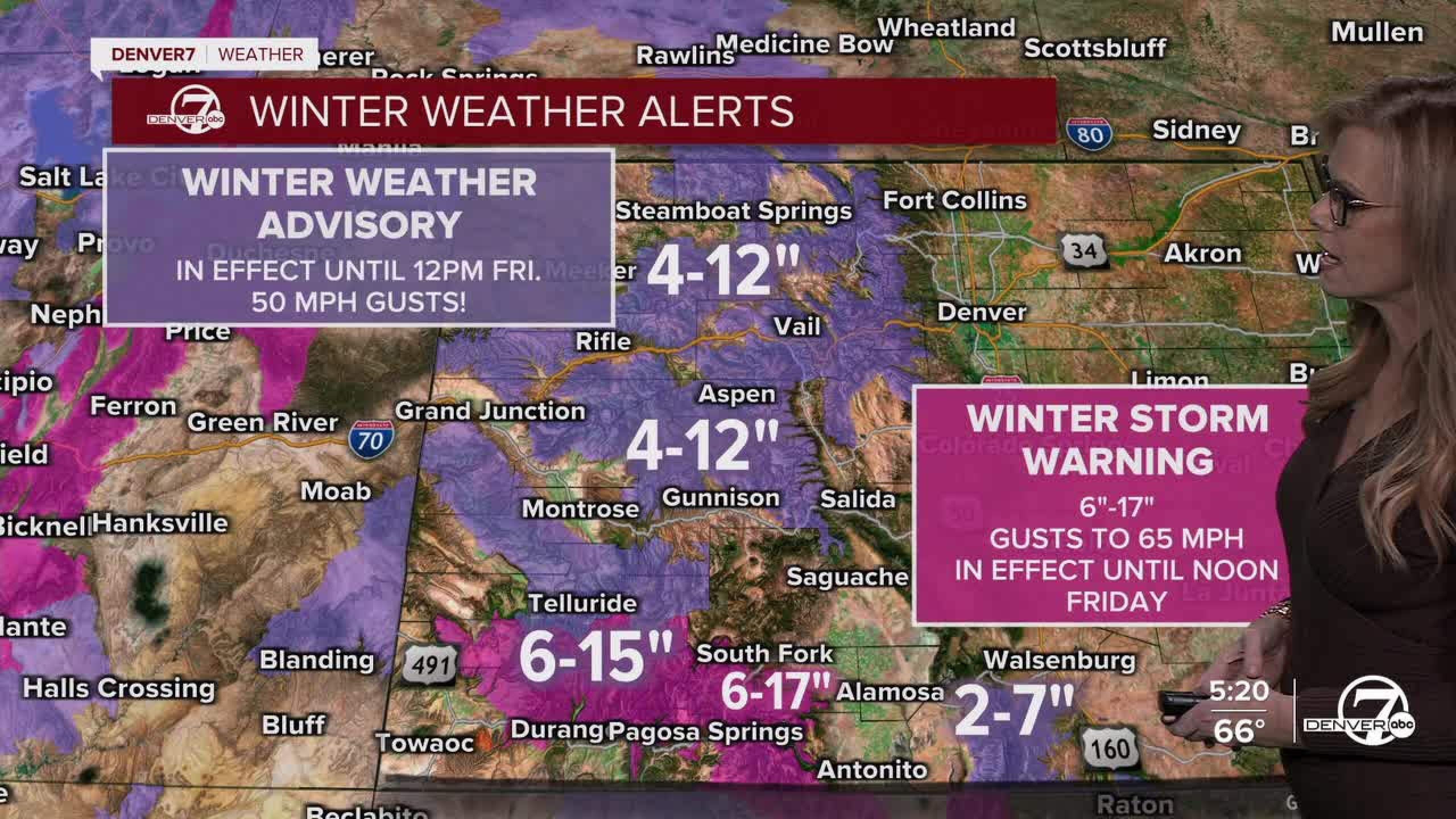 Expect cold, wet, and windy weather in Denver on Friday