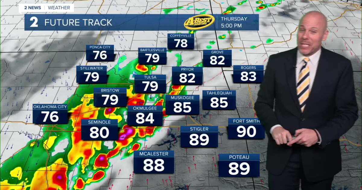 Weather Report Heat Map Record Heat Today; Showers and Storms Wednesday and Thursday