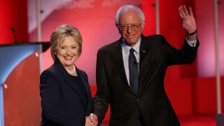 Hillary Clinton and Bernie Sanders
