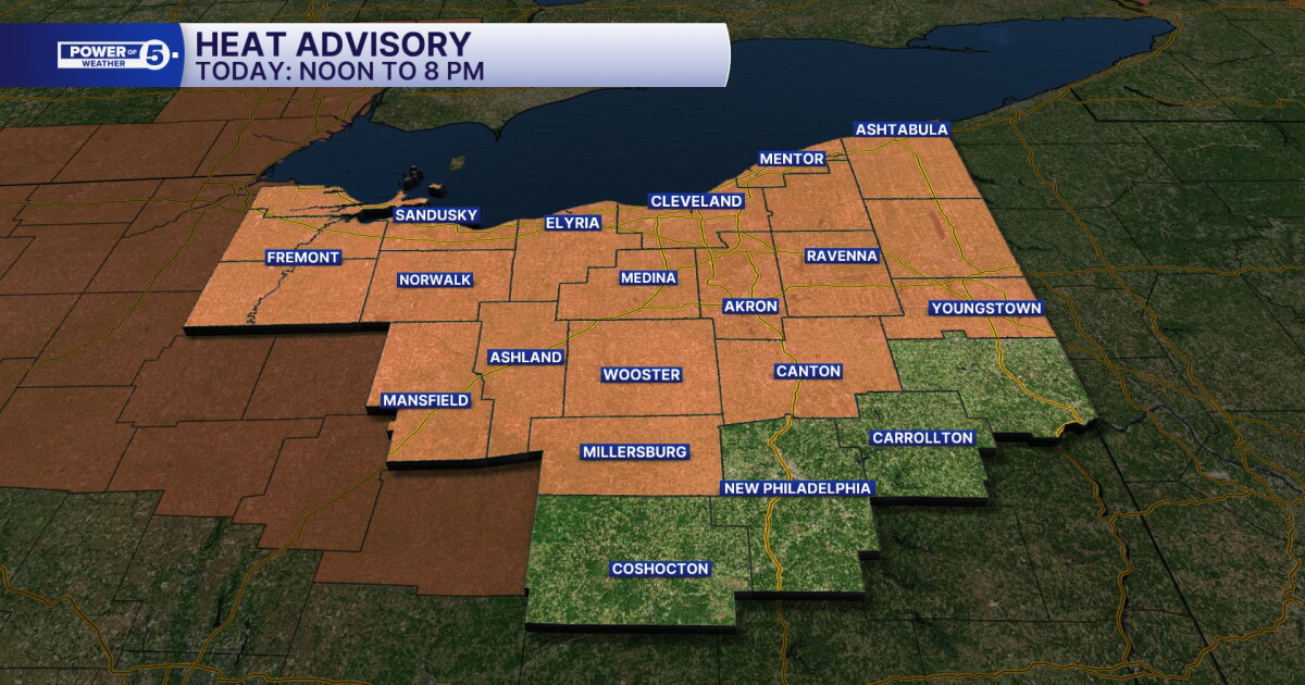Heat Advisory cancelled for Northeast Ohio