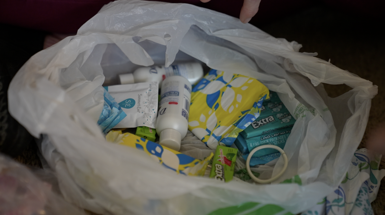 Some of the items that can be found in the pouch.