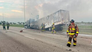 MCFR 18-wheeler fire I-95