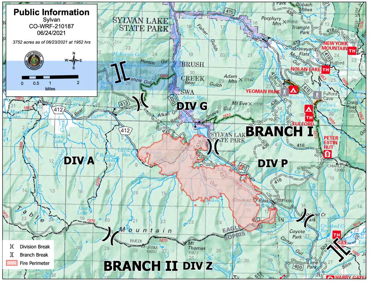 Sylvan Fire map_June 23 evening