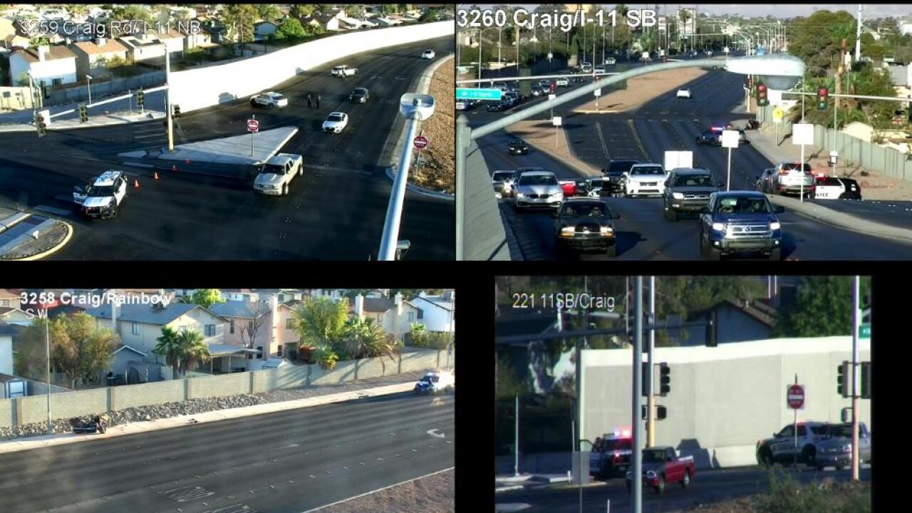RTC: Crash blocks all eastbound lanes on northbound I-11 ramp to Rainbow Boulevard