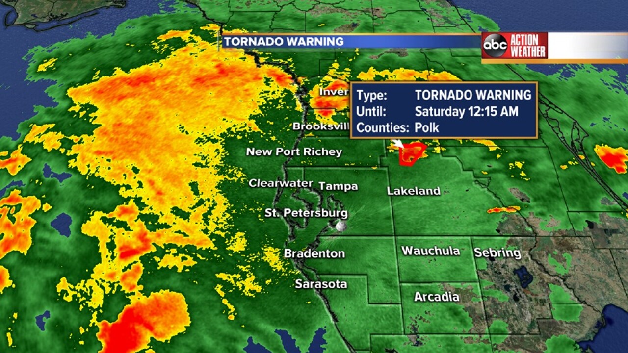 Tornado reportedly touched ground in Polk County Friday night, National