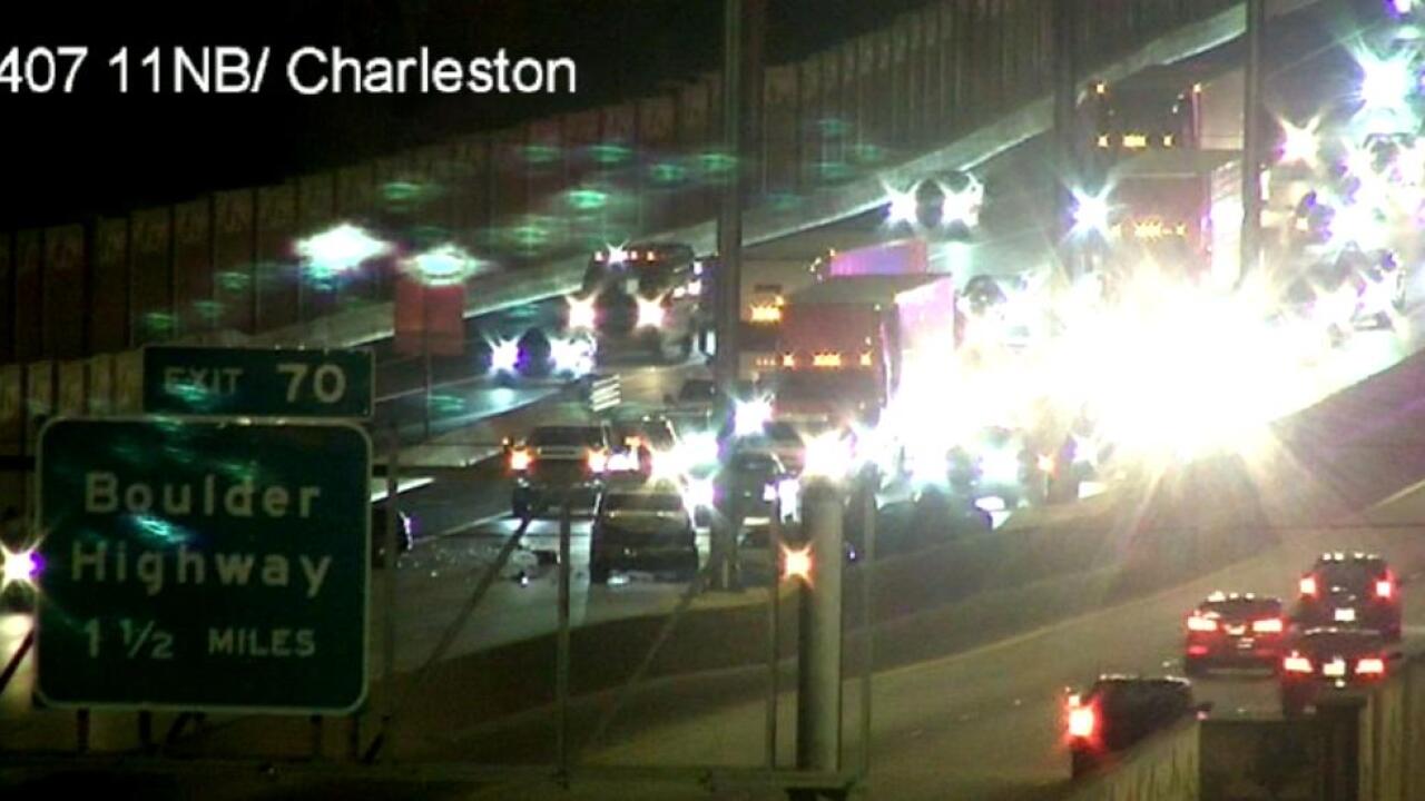 RTC: All northbound lanes blocked following crash on I-11 at Charleston Boulevard