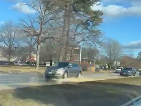 Watermain break on West Broad Street