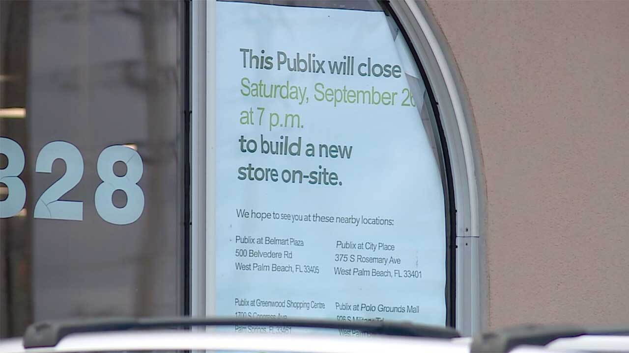 A sign was posted outside the Publix store located in the Southdale Shopping Center, at 828 Southern Blvd., announcing that it will close at 7 p.m. on Sept. 26, as part of plans to rebuild the location.