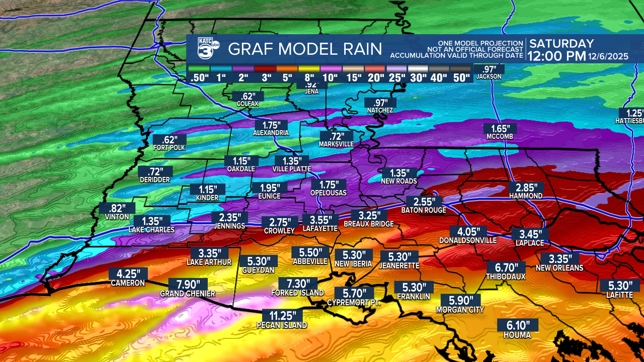 6GRAF 4km Accumulation Acadiana 18z.png