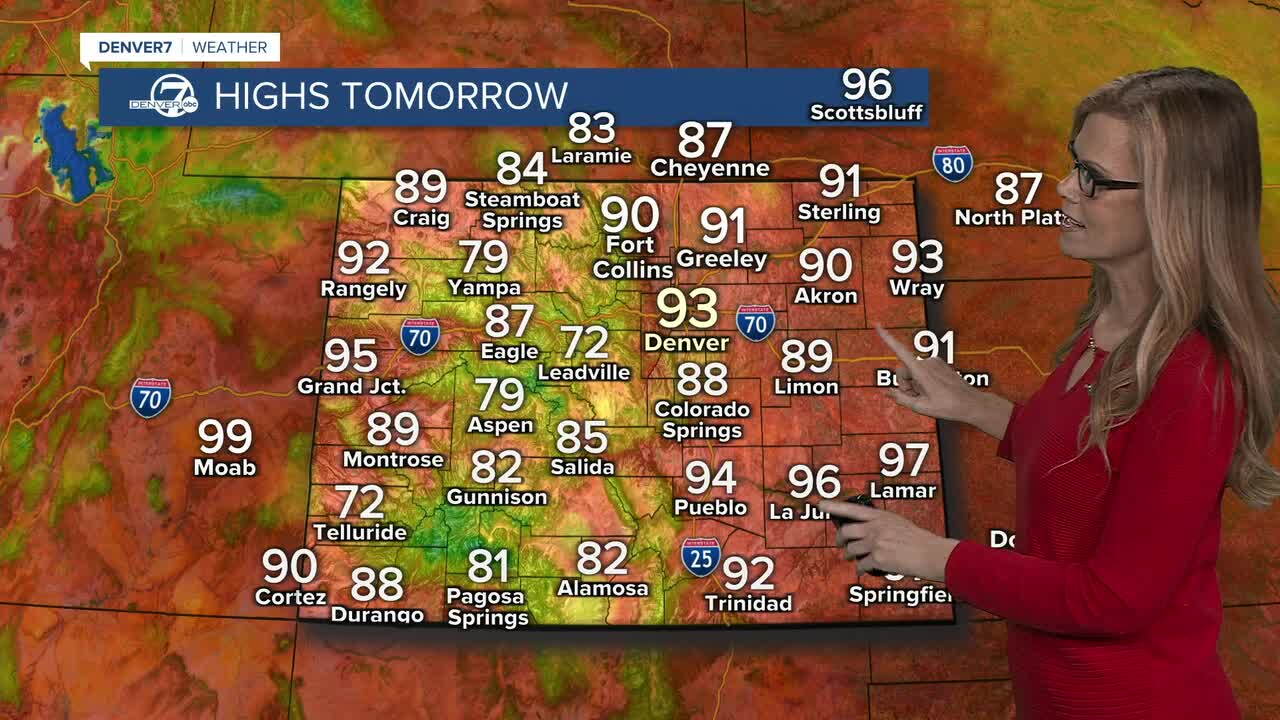 Highs on Sunday