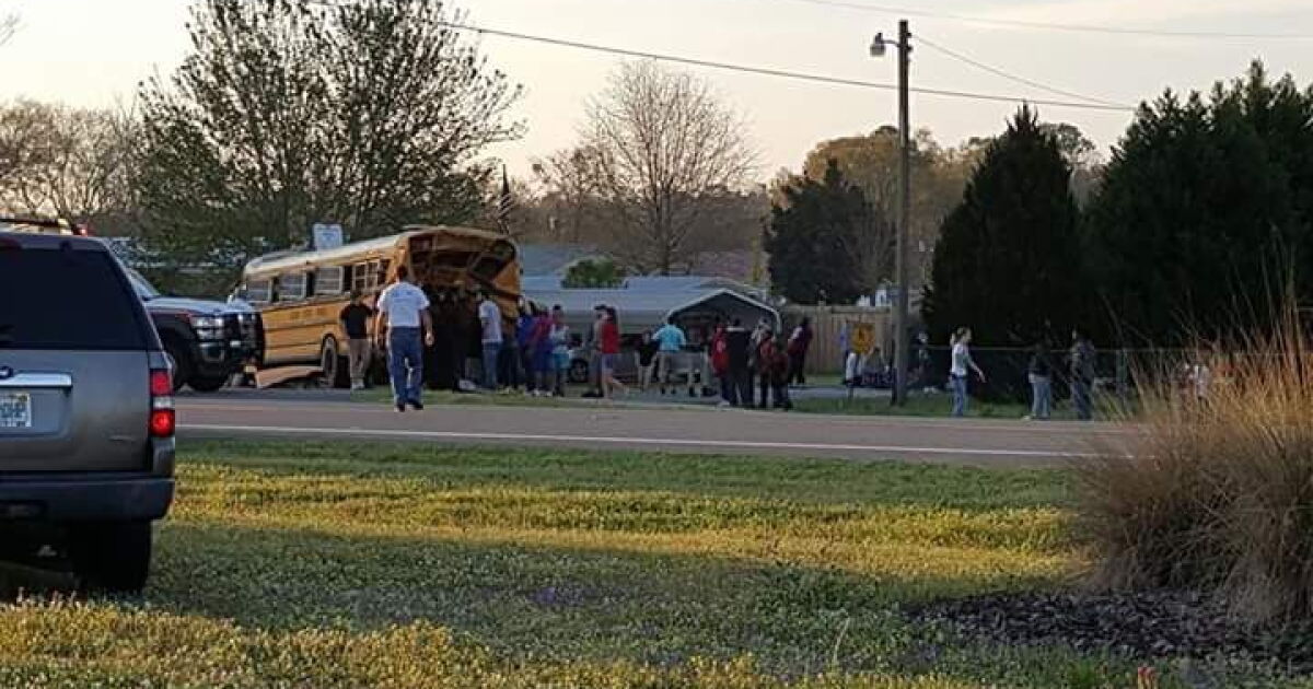 Jackson County School Buses Collide with SemiTruck