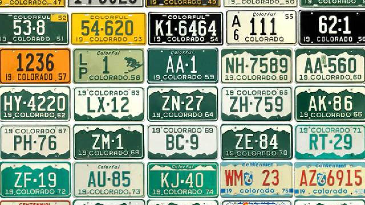 Random Letters COLORADO Green Mountains License Plate CO