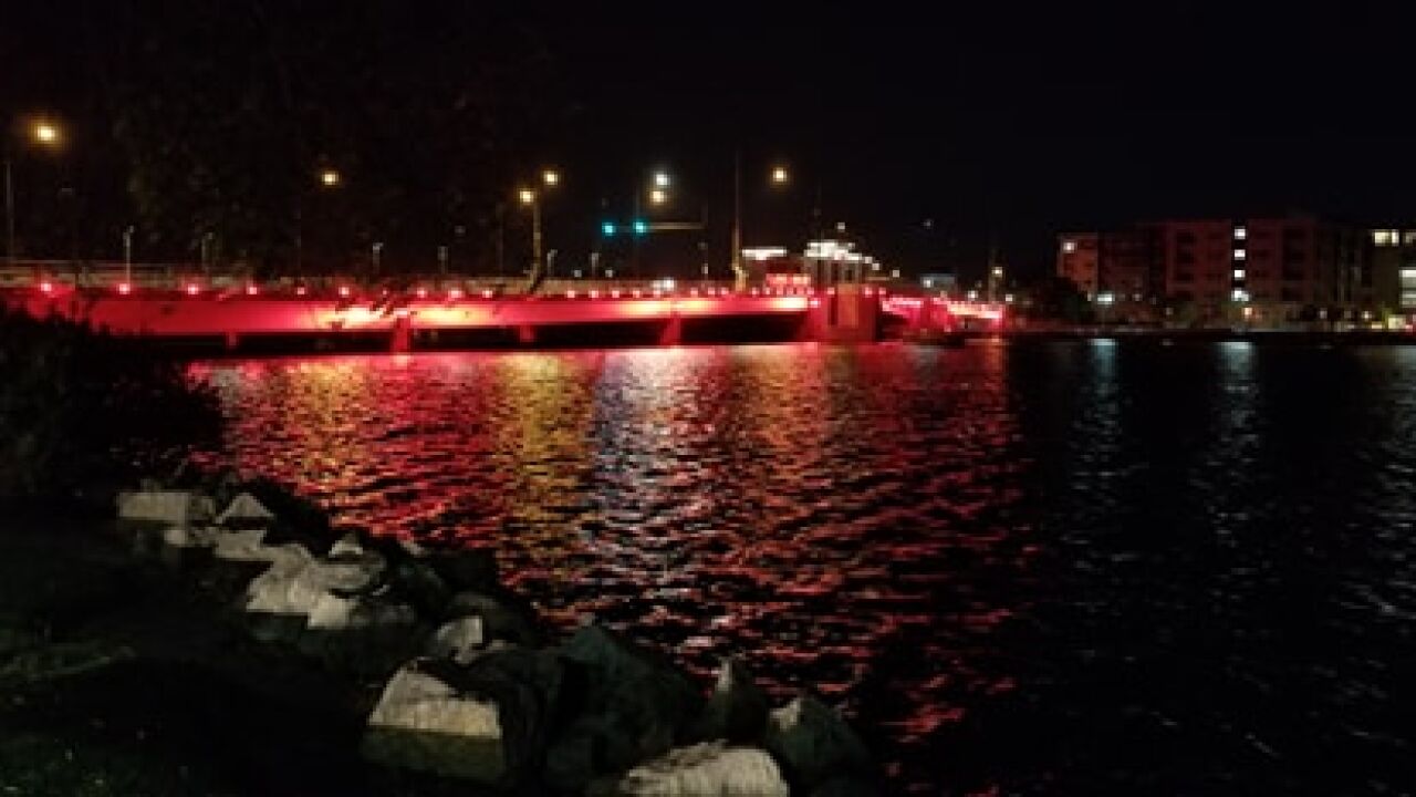 Green Bay Lighting Bridges Red For Dyslexia Awareness Month