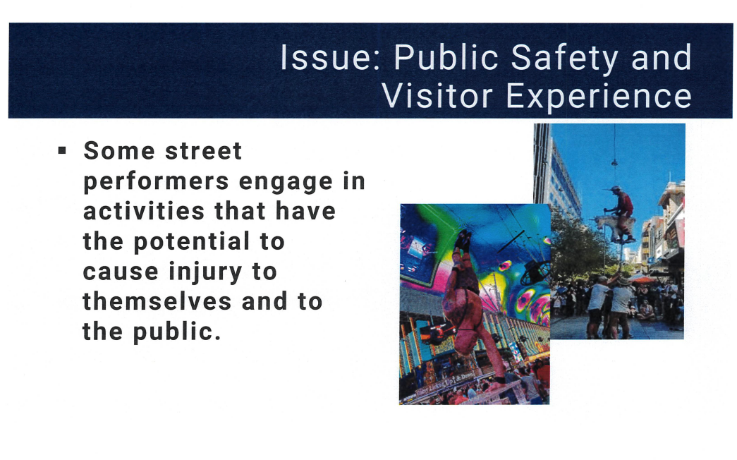 Fremont Street performer safety