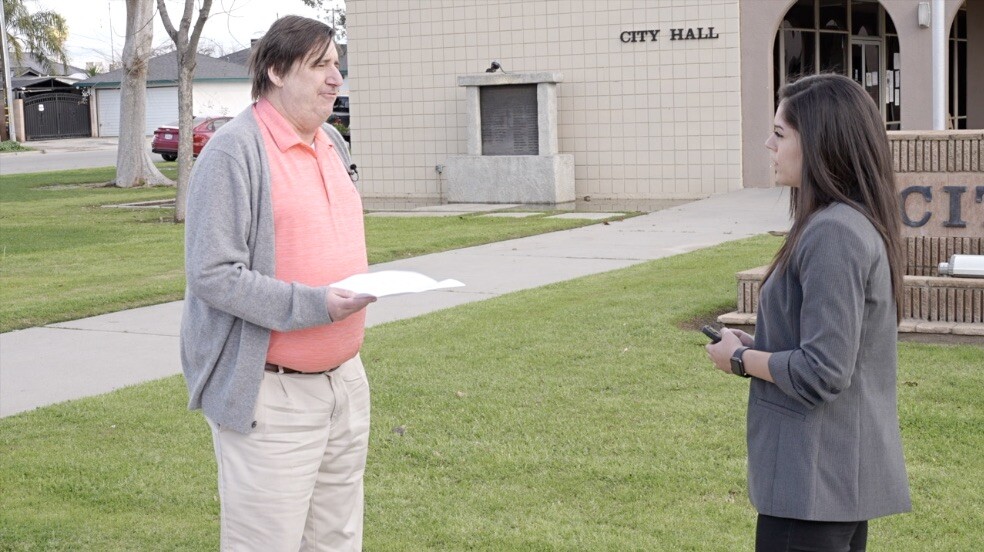 23ABC's Neighborhood News Reporter Priscilla Lara interviewing Jeff Jones, city manager and finance director for Arvin.