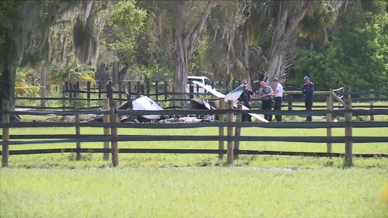 wreckage from small plane crash at Naked Lady Ranch Airport, May 21, 2023