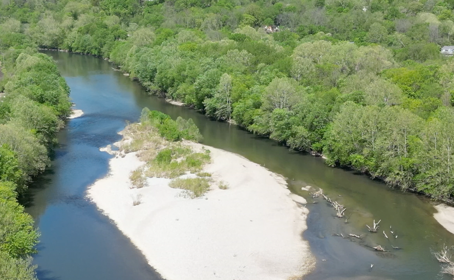 The Little Miami River behind Evans Landscaping on Round Bottom Road.