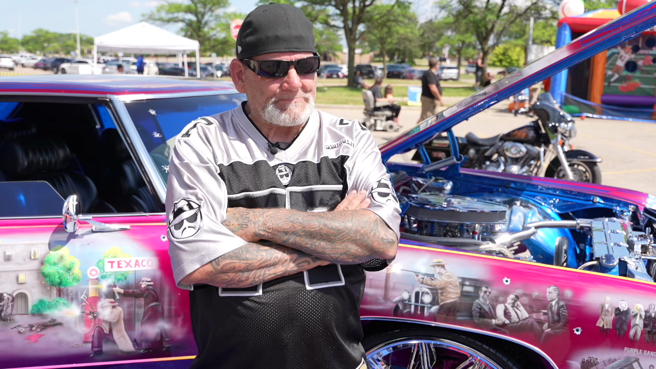 Larry Kennedy with his custom car