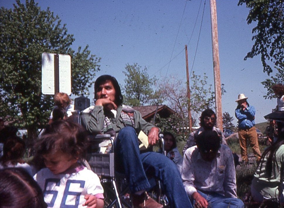 Antonio Alcantar at a rally for Los Seis 1974.jpg